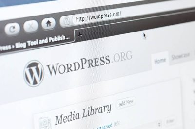Portland, Oregon - March 29, 2011: WordPress Web Page. WordPress is a website that will help you develop a website or blog.